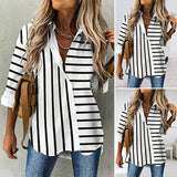 Chemisier décontracté à imprimé rayé