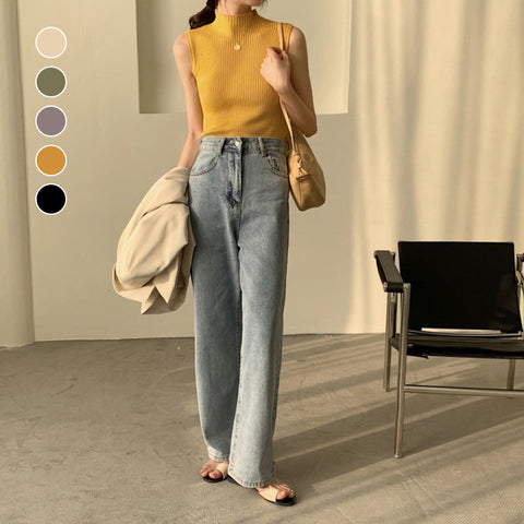 Débardeur En Tricot Sans Manches