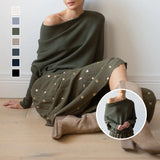 Pull drapé asymétrique