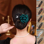 Fleurs brodées à la main Chignon de Deft
