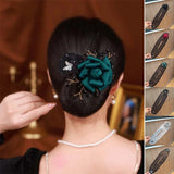 Fleurs brodées à la main Chignon de Deft