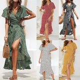 Robe Irrégulière En Mousseline De Soie