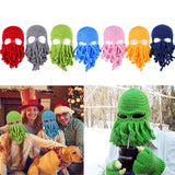 Chapeau de poulpe en laine fait à la main