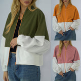 Manteau en molleton à empiècements multicolores