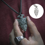 Collier lance d'Odin avec symbole Vegvisir