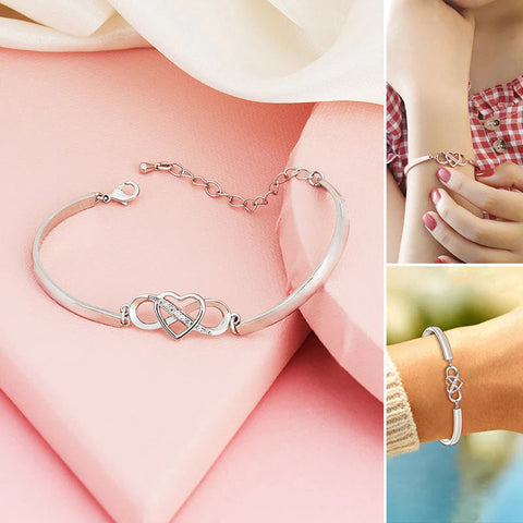 Rappelez-vous Toujours que Je t'aime Maman Bracelet Coeur d'amour pour Toujours