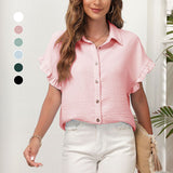 Chemise polyvalente à revers de couleur unie