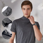 T-shirt homme coupe slim à col montant