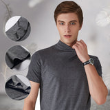 T-shirt homme coupe slim à col montant