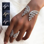 Bracelet et bague ailes d'ange