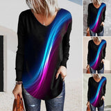 Haut à Manches Longues avec Imprimé Dégradé