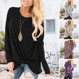 Nouveau T-shirt torsadé à col ras du cou