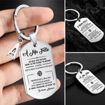 Porte-clés Militaires en Acier Inoxydable