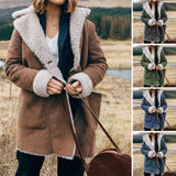 Veste en Peluche Épaisse à Revers
