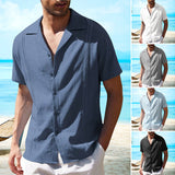 Chemise à Manches Courtes en Lin pour Homme