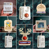 Décoration de Noël pour pince à billets en bois