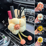 Boîte de rangement de sortie d'air de fleur de voiture