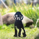 Décoration De Jardin Silhouette De Chien En Métal