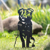 Décoration De Jardin Silhouette De Chien En Métal