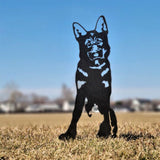Décoration De Jardin Silhouette De Chien En Métal