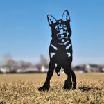 Décoration De Jardin Silhouette De Chien En Métal
