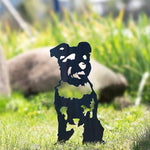 Décoration De Jardin Silhouette De Chien En Métal