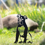 Décoration De Jardin Silhouette De Chien En Métal