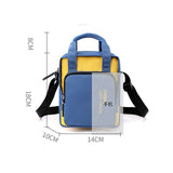 Sac à bandoulière décontracté en nylon de couleur contrastante