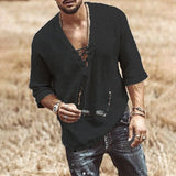 T-shirt homme avec lien poitrine et œillets