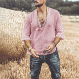 T-shirt homme avec lien poitrine et œillets