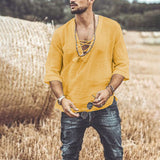 T-shirt homme avec lien poitrine et œillets