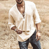 T-shirt homme avec lien poitrine et œillets