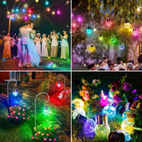 Lampe Suspendue Colorée Solaire De Jardin