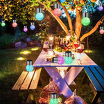 Lampe Suspendue Colorée Solaire De Jardin