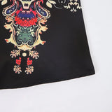 Robe à manches longues à imprimé vintage