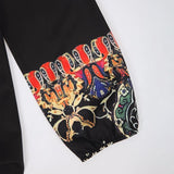 Robe à manches longues à imprimé vintage