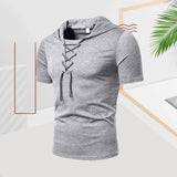 T-shirt d'été décontracté pour hommes avec cordon de serrage