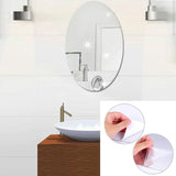 Mur de miroir de salle de bain adhésif
