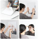 Mur de miroir de salle de bain adhésif