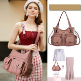 Nouveau sac messager en PU de grande capacité