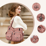 Nouveau sac messager en PU de grande capacité