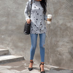T-shirt oversize à manches longues
