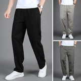 Pantalon droit coupe ample en coton