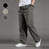 Pantalon droit coupe ample en coton