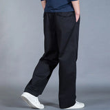 Pantalon droit coupe ample en coton