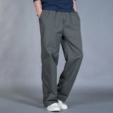 Pantalon droit coupe ample en coton