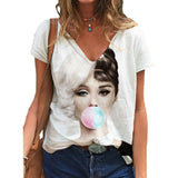 T-shirt imprimé Audrey Hepburn