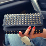 Femmes PU Cuir Mode Longue Pochette Vintage