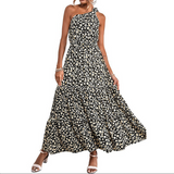 Robe de plage florale à épaules dénudées