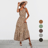 Robe de plage florale à épaules dénudées